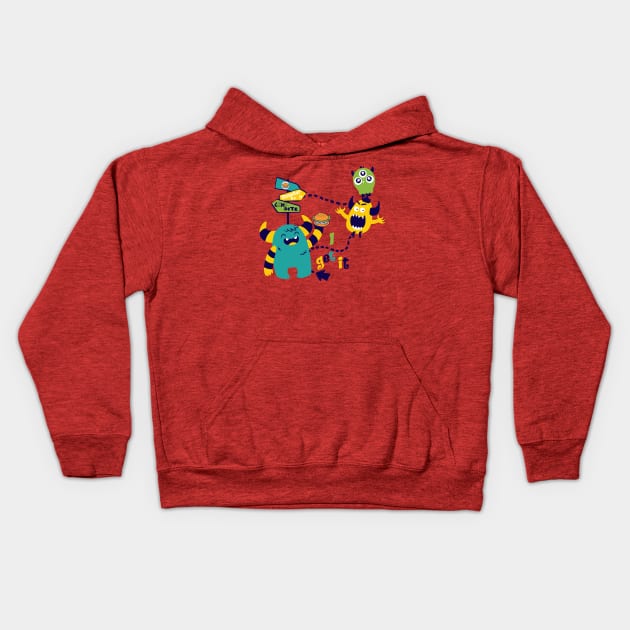 Monster come and get it Kids Hoodie by Raintreestrees7373